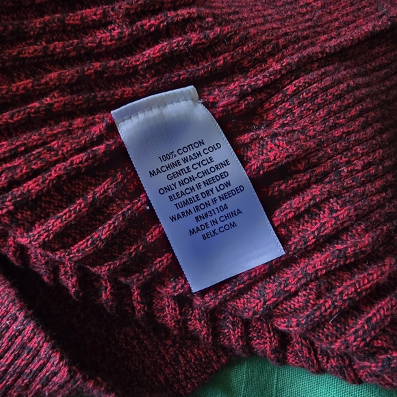 Kim Rogers Women's Red Black Sweater Medium Long Sleeve Casual Classic Cotton - Picture 11 of 13